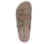 Caprice SUEDE beige papucs